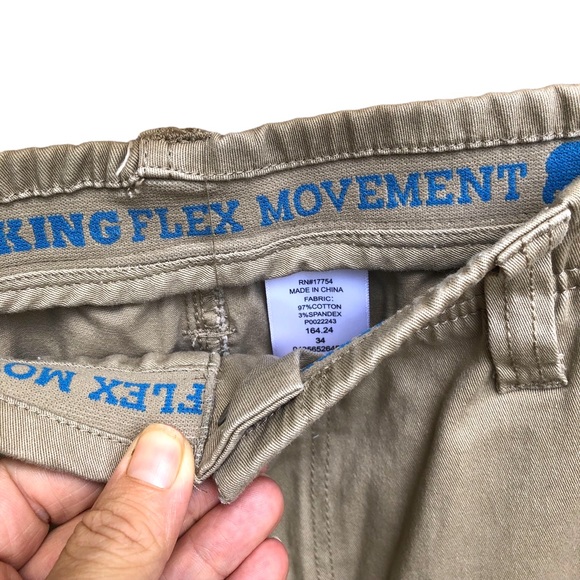 POLAR KING by KEY | Mens flex movement cargo khaki shorts - Picture 10 of 13
